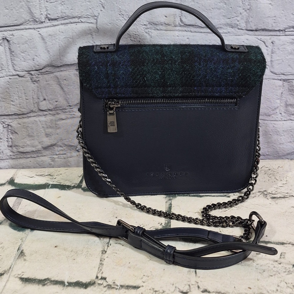 Islander Harris Tweed Mini Satchel Wool Scotland Black - Picture 4 of 9